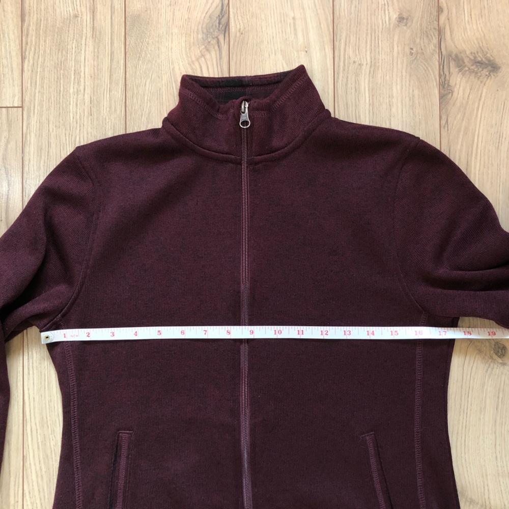 Women’s Eddie Bauer Radiator Dark Garnet Fleece zip up sweater jacket size S - Picture 6 of 9